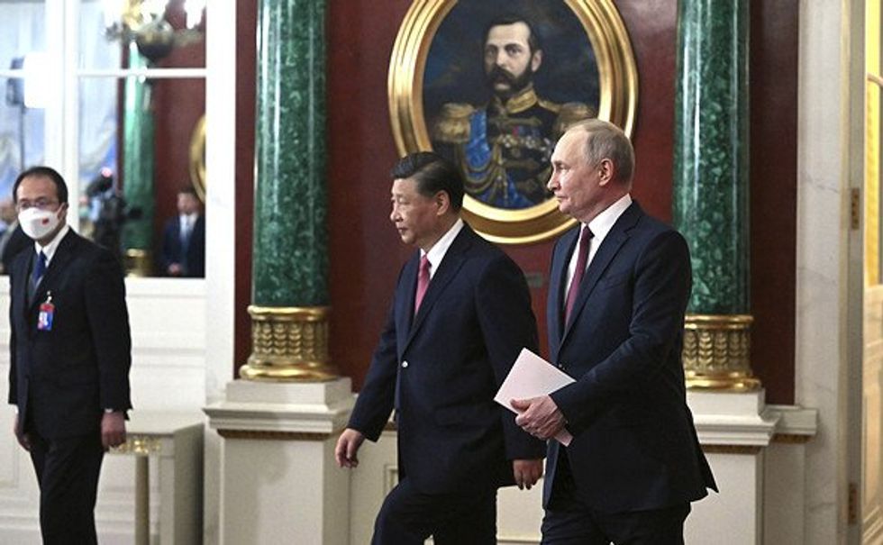 Xi Jinping meets with Vladimir Putin in Moscow.