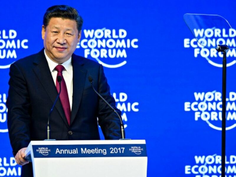 Xi Jinping speaking in Davos on Tuesday