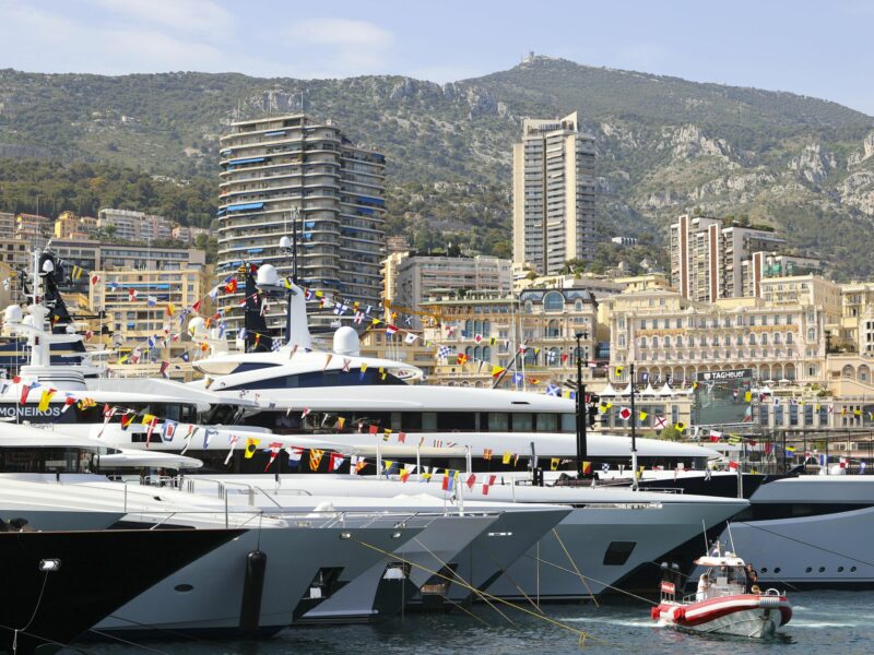 Yachts moored in the marina, Monaco​