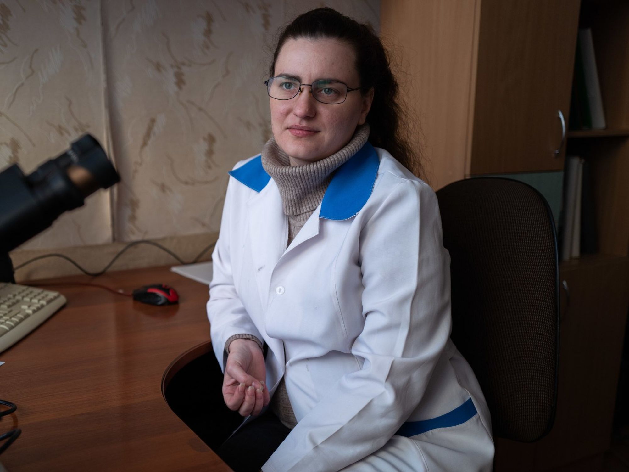 Yana Hvozdiuk, a scientist in Kharkiv.