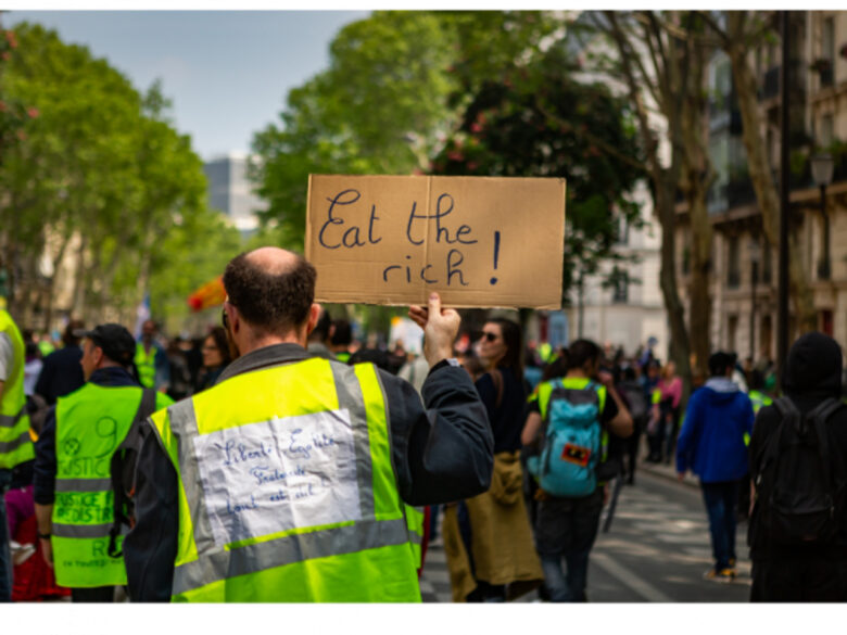 Yellow vests at this year's May Day protests in Paris