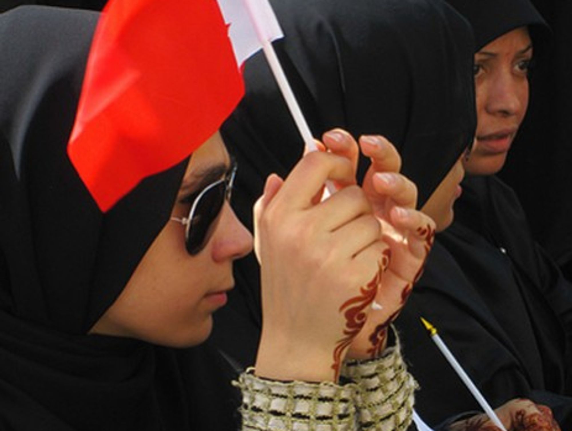 Young protester in Pearl Square