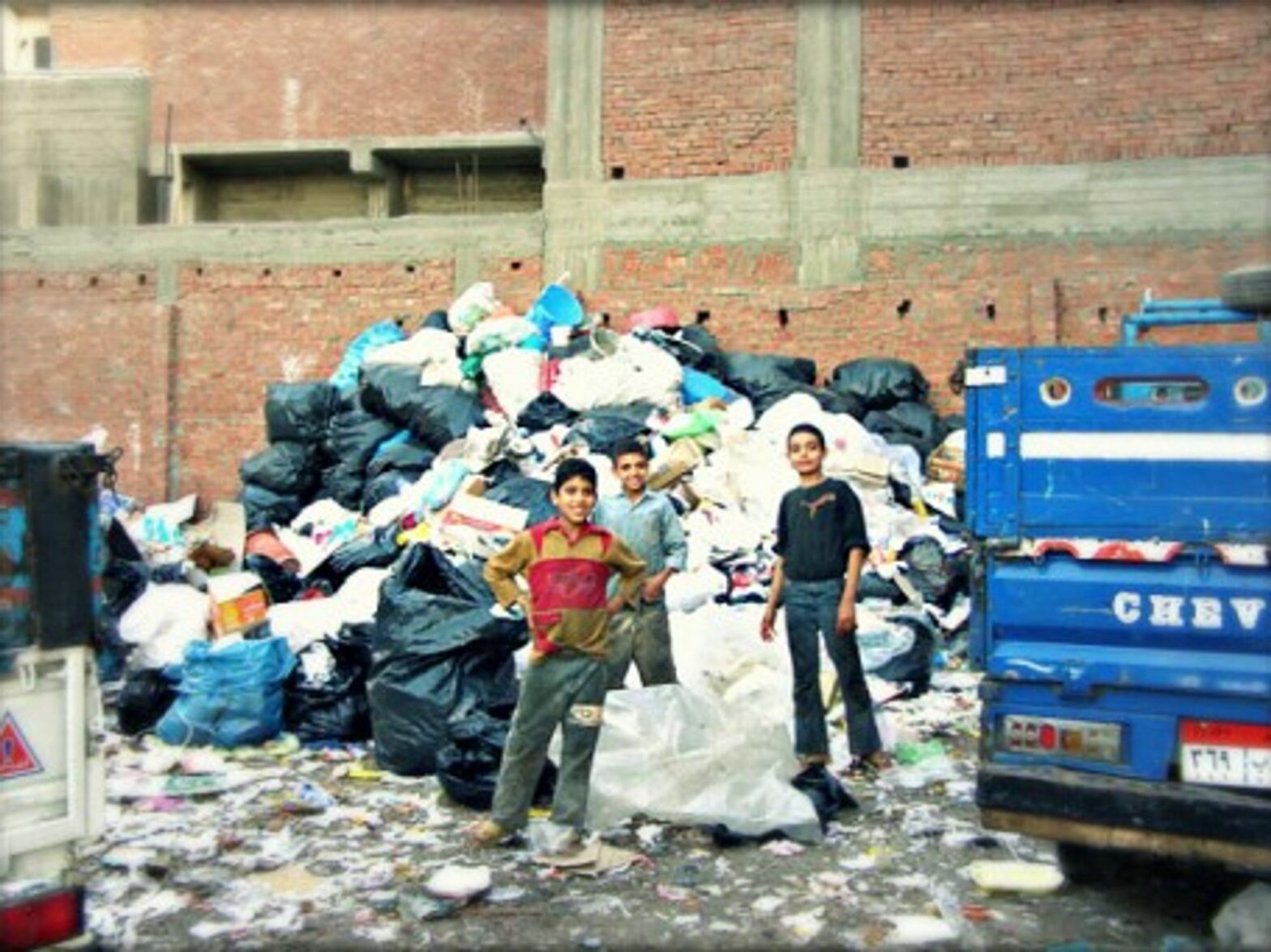 Young Zabbaleen in Manshiyat Naser, aka Garbage City