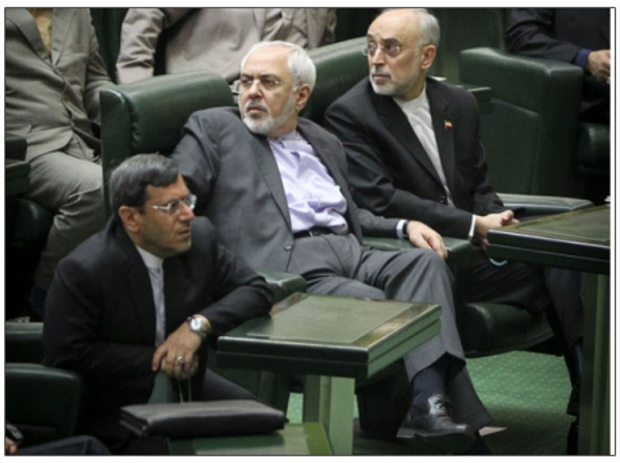 Zarif during Iranian parliament debate of the nuclear agreement with the West.