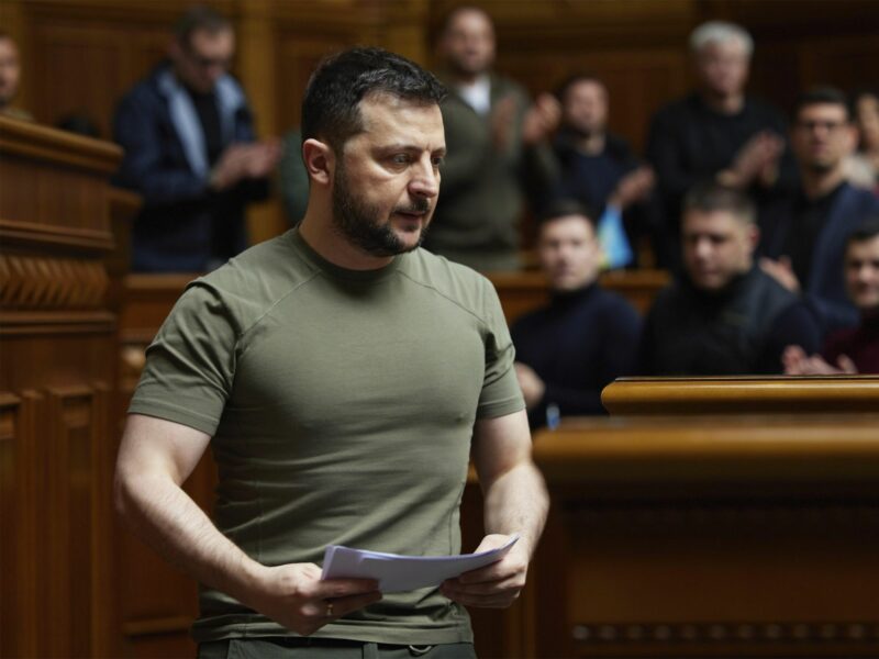 Zelensky at the Ukrainian Parliament