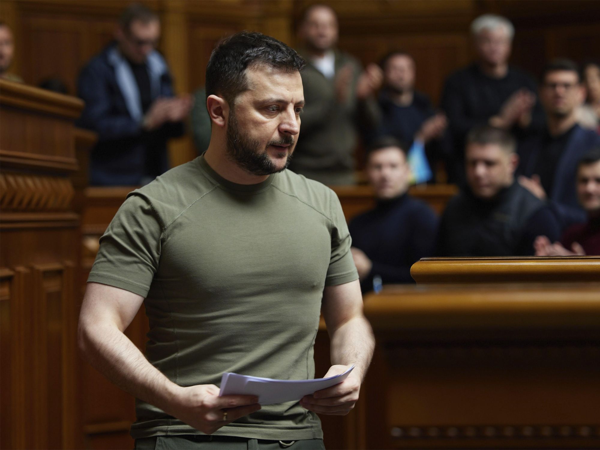 Zelensky at the Ukrainian Parliament