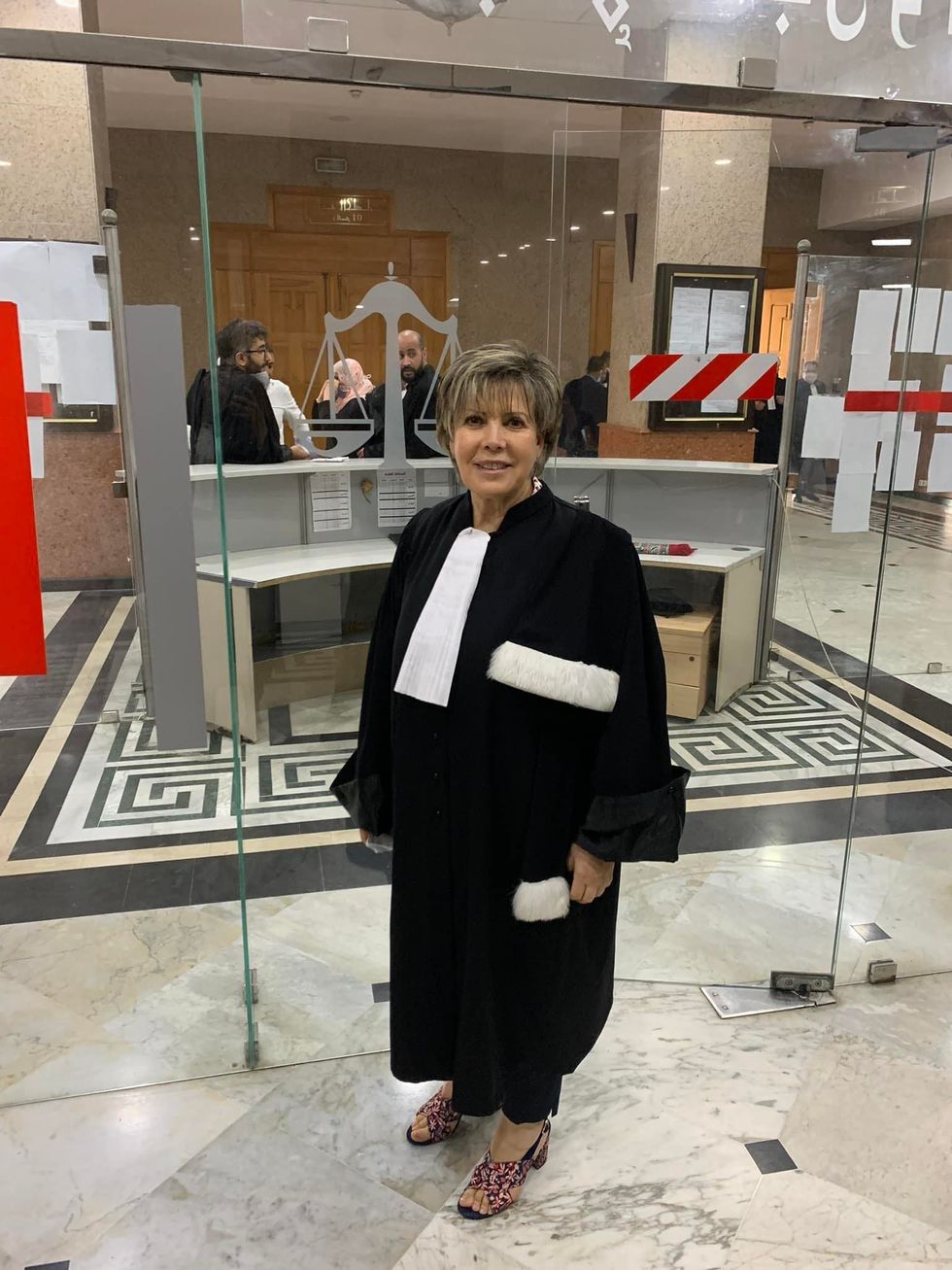 Zoubida Assoul preparing for court.
