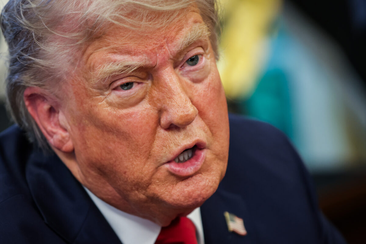 A close up of Donald Trump
