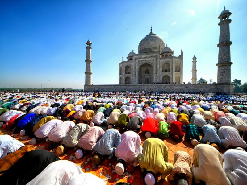 Eid prayers at the Taj Mahal
