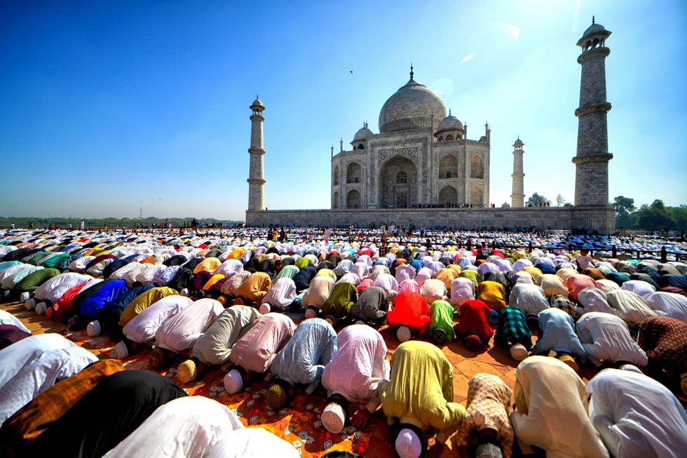 Eid prayers at the Taj Mahal