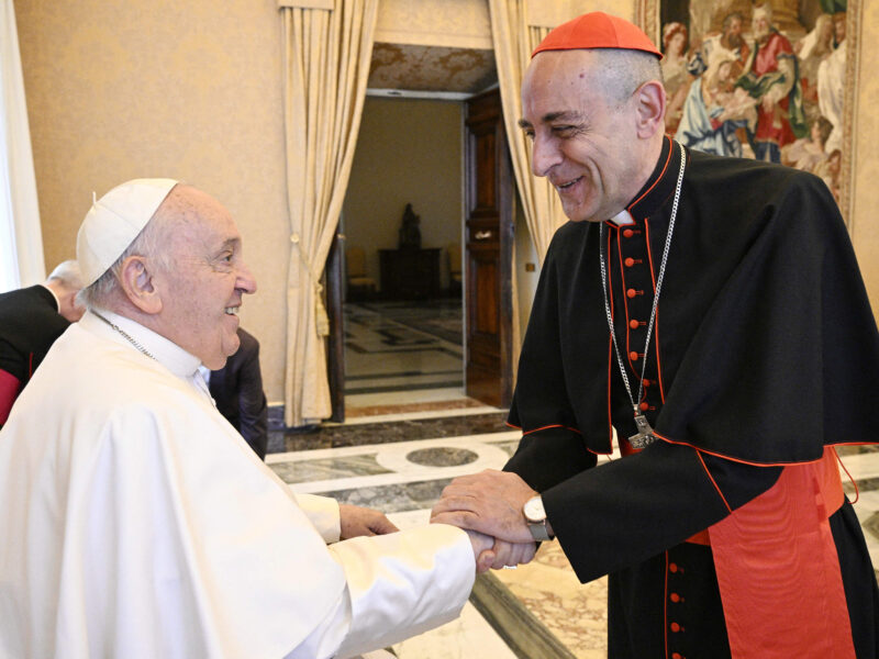 Pope Francis meets Argentinian Cardinal Victor Manuel Fernandez, Prefect of the Dicastery for the Doctrine of the Faith at the Vatican on April 11, 2024