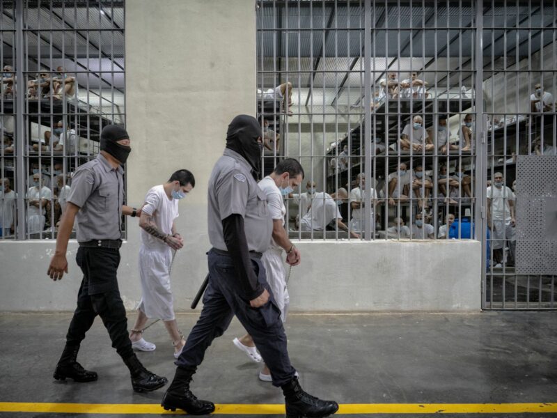 Photo ​inside the maximum-security CECOT prison in El Salvador