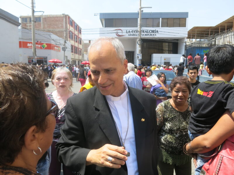 Photo of Cardinal Robert Prevost during his time as Bishop of Chiclayo in Peru.