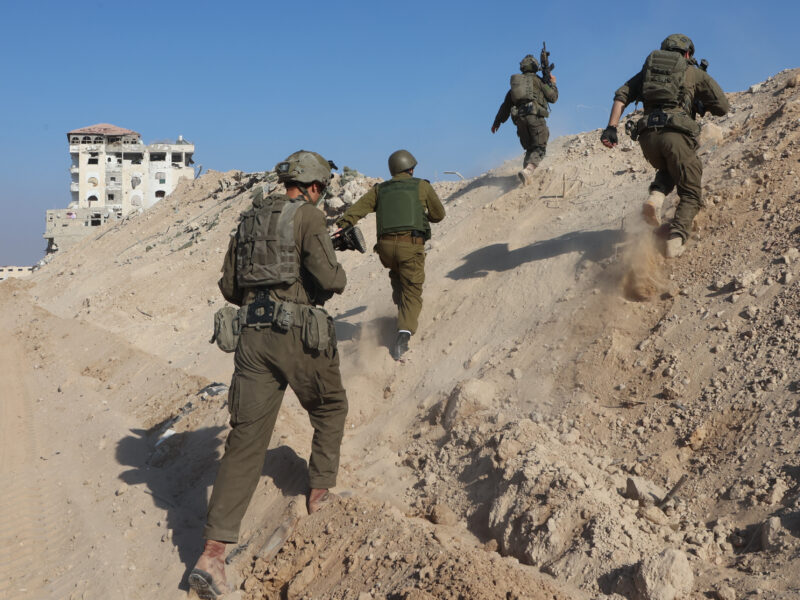 Photo of Israeli soldiers in Gaza.