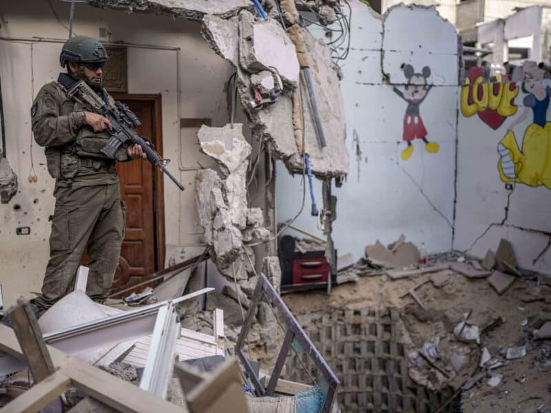 An Israeli soldier in the Tel al Sultan area, Palestinian Territories in September 2024.