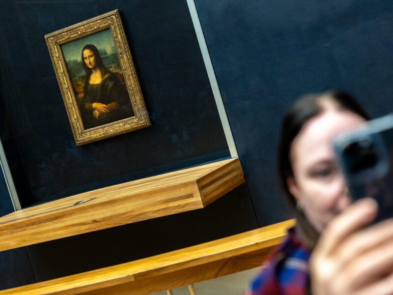 La Joconde in Le Louvres Museum, Paris, France on .January 11, 2025.