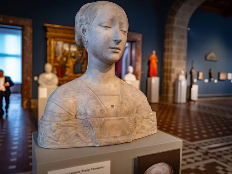 A statue inside the Bode Museum, Berlin, Germany on May 23, 2025.