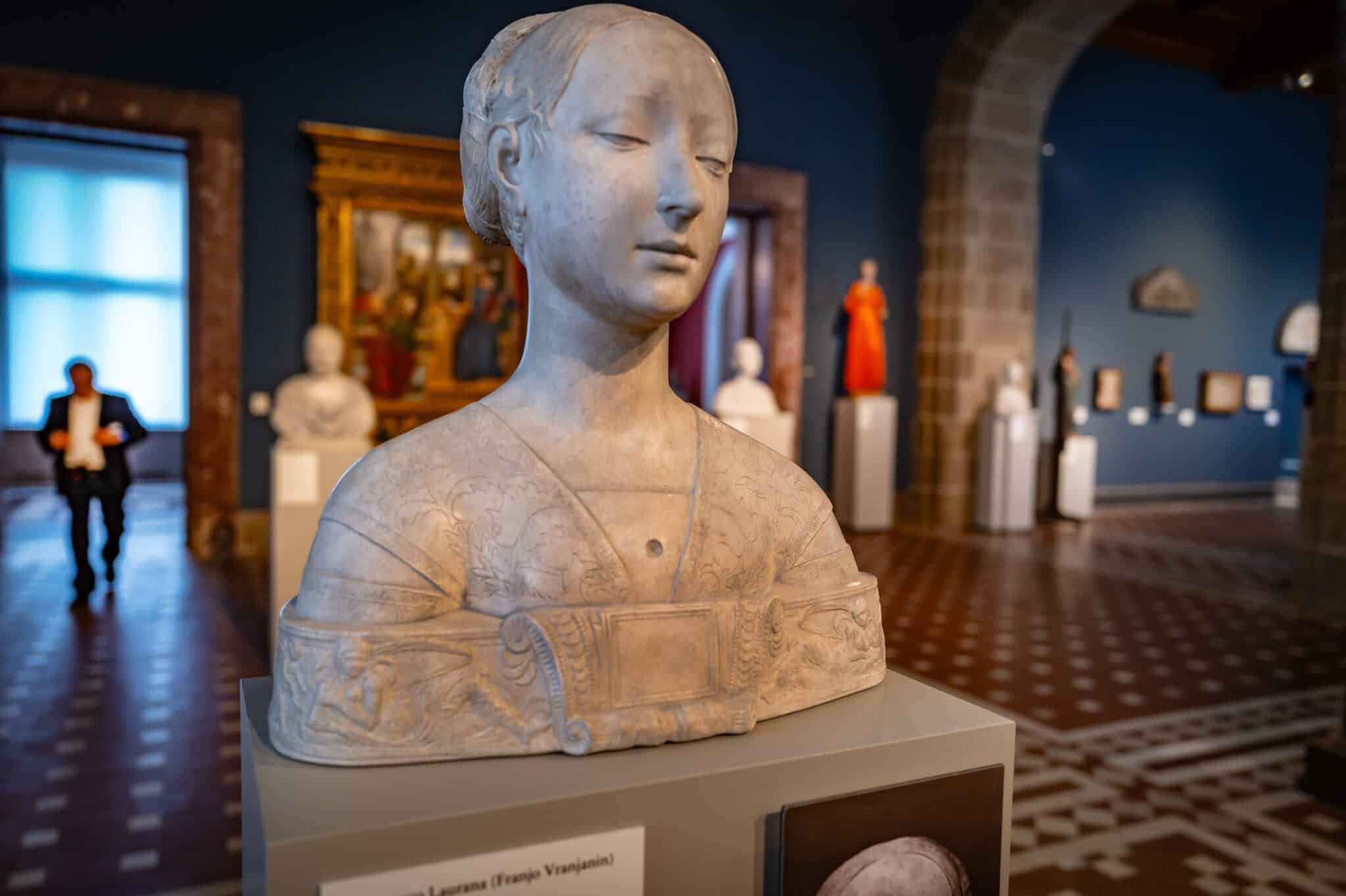 A statue inside the Bode Museum, Berlin, Germany on May 23, 2025.