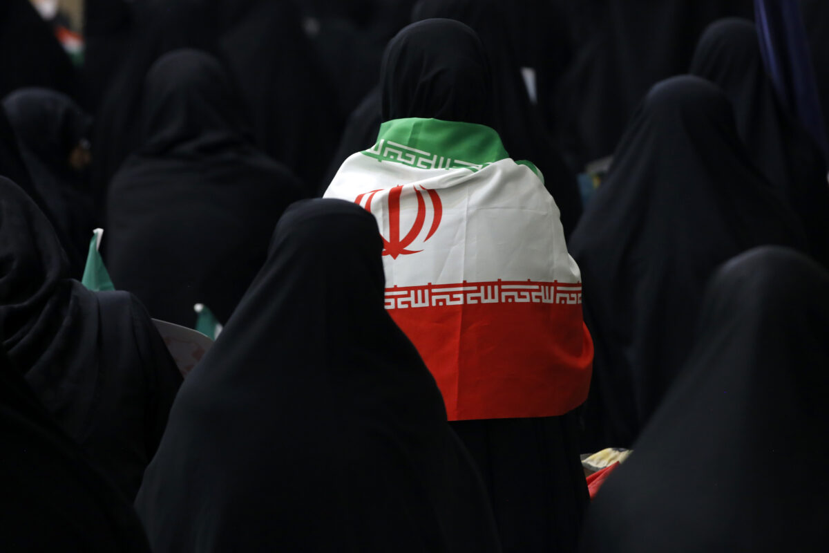 People attend a memorial ceremony in Tehran, Iran on July 2, 2025.