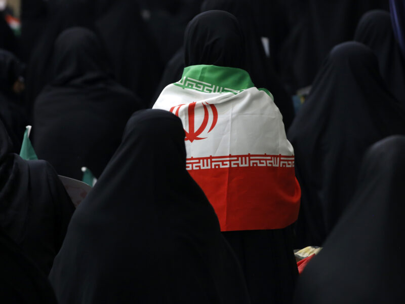 People attend a memorial ceremony in Tehran, Iran on July 2, 2025.