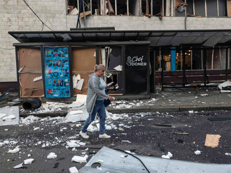 The Lukianivska metro station in Kyiv was damaged by Russian strikes for the sixth time on Monday. Hundreds of people have been sheltering in the station as Russia continues to target the area.
