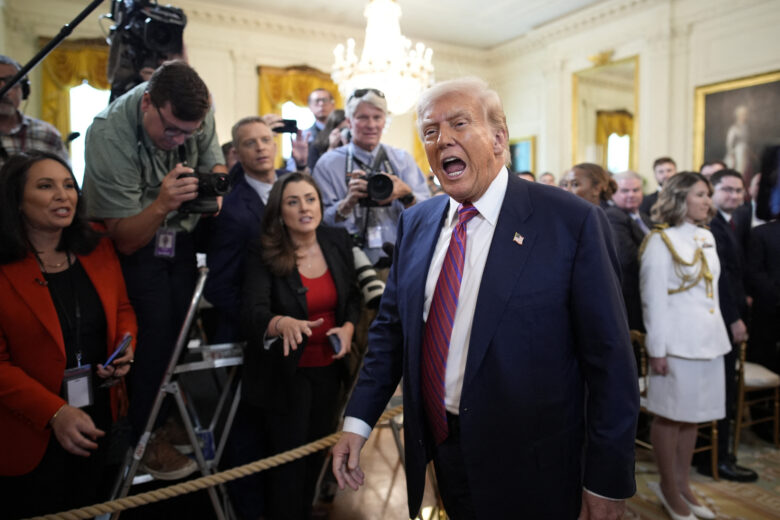 photo of trump yelling
