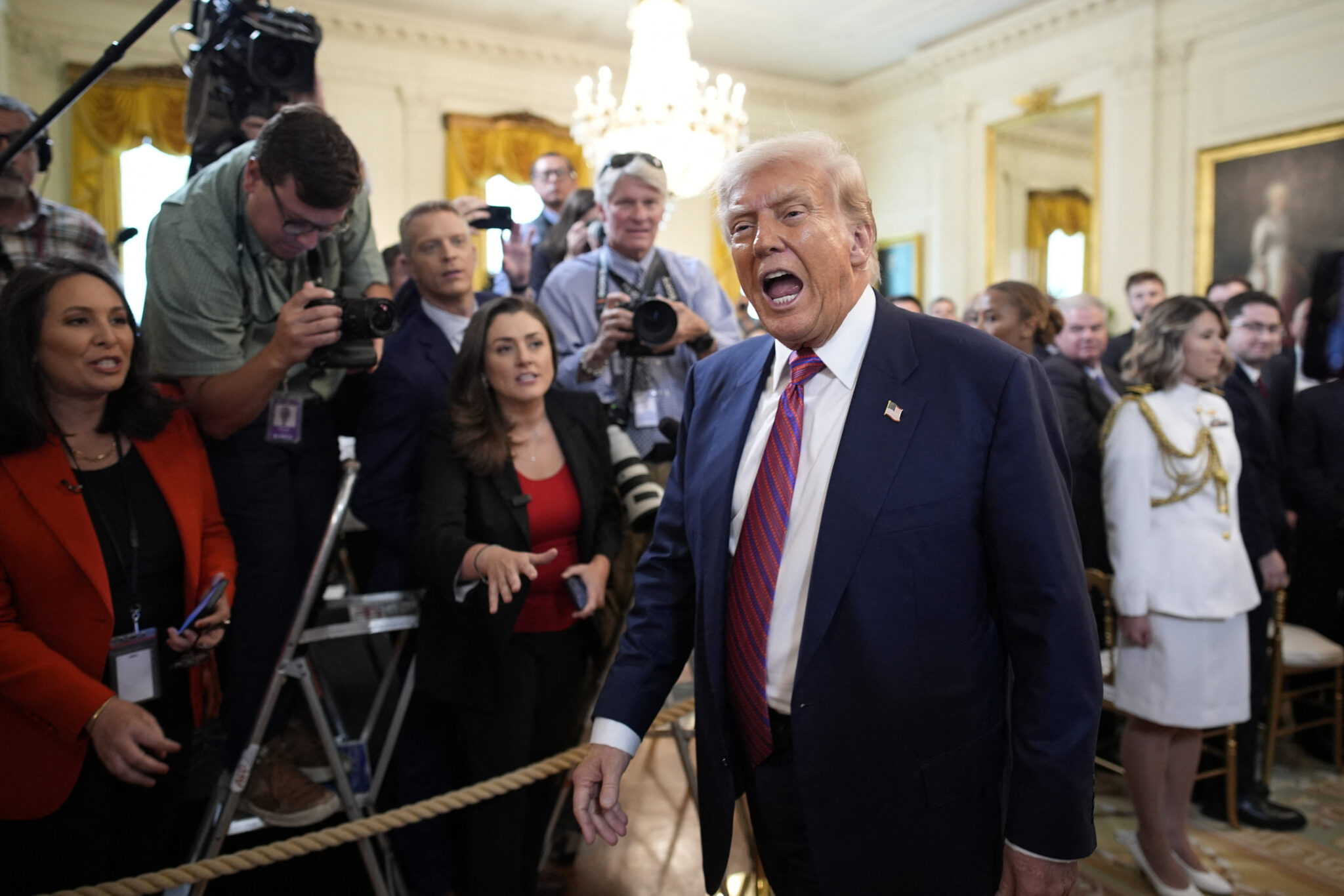 photo of trump yelling