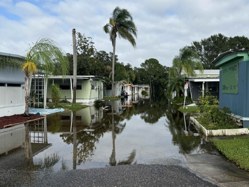 Photo of the aftermath of Hurricane Milton in Florida.