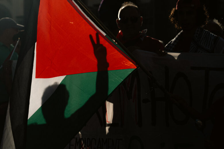 A demonstration for the liberation of Palestine, on August 9, 2025, in Barcelona, Catalonia (Spain).