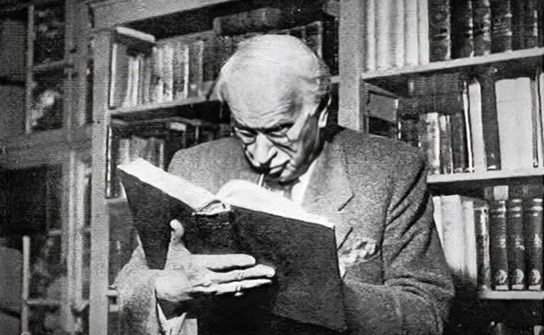 Carl Jung reading a book.