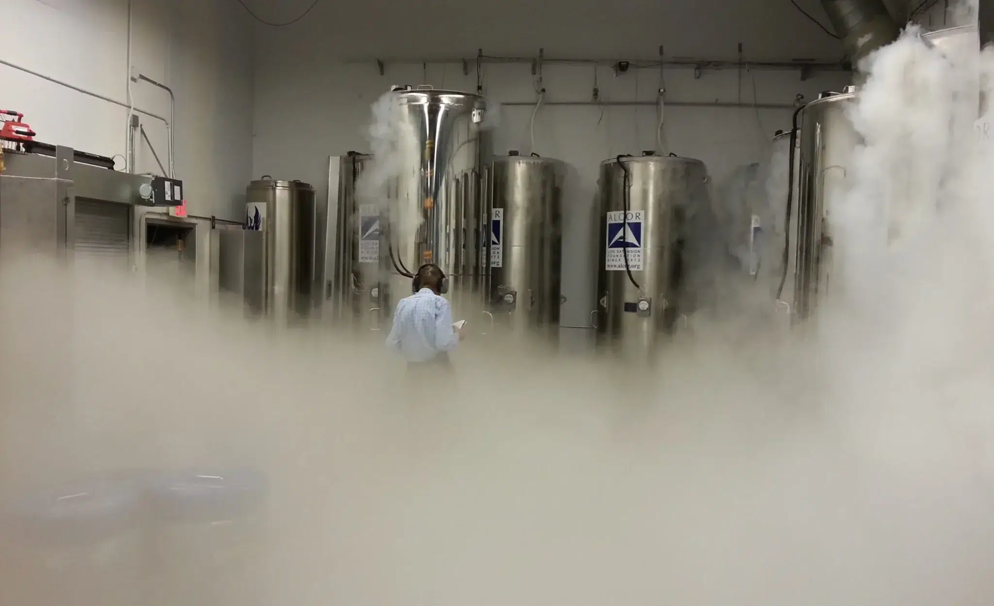 Cryogenic storage pods at Alcor
