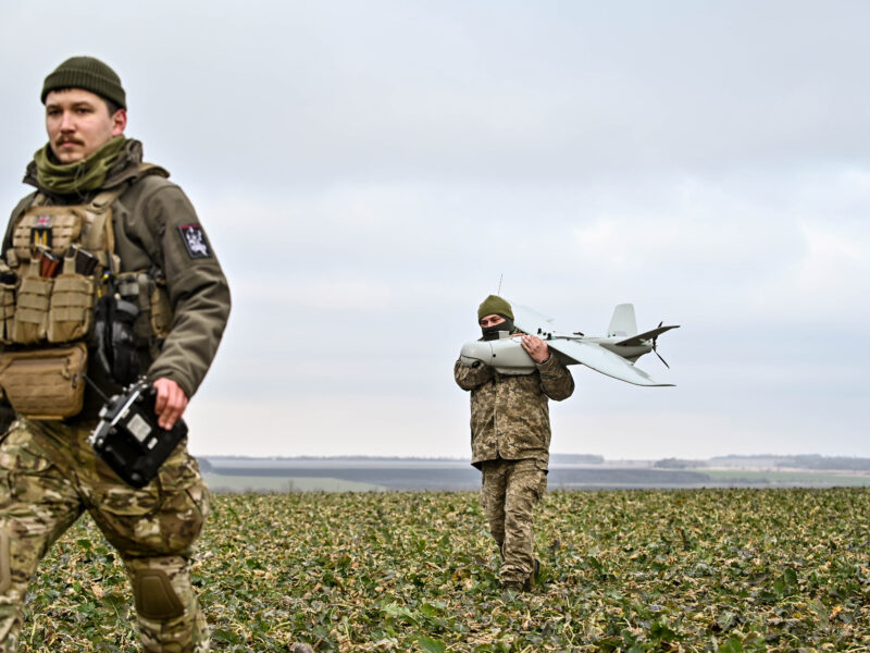 Servicemen of an aerial reconnaissance platoon of the 108th Independent Brigade of the Ukrainian Territorial Defense Forces, on February 15, 2024, Ukraine.