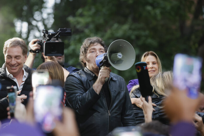 The President of Argentina, Javier Milei, participating in an event.