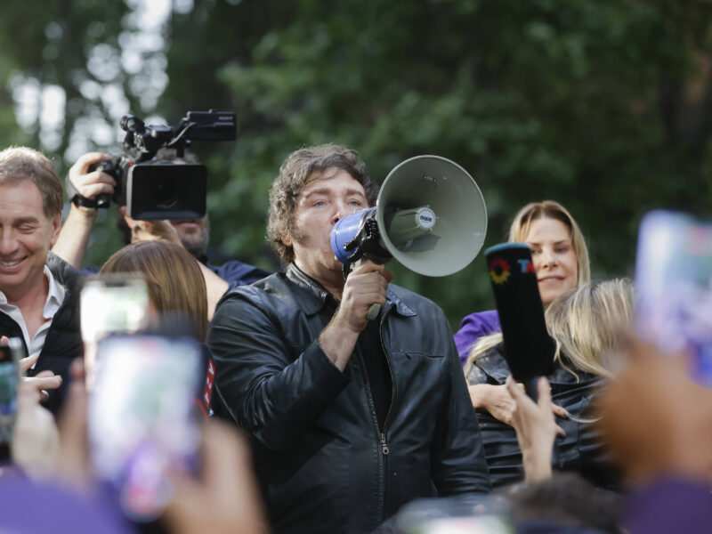 The President of Argentina, Javier Milei, participating in an event.