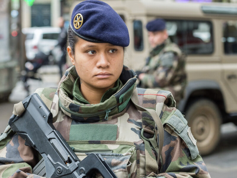 A soldier of the 54th artillery regiment, Paris, France.
