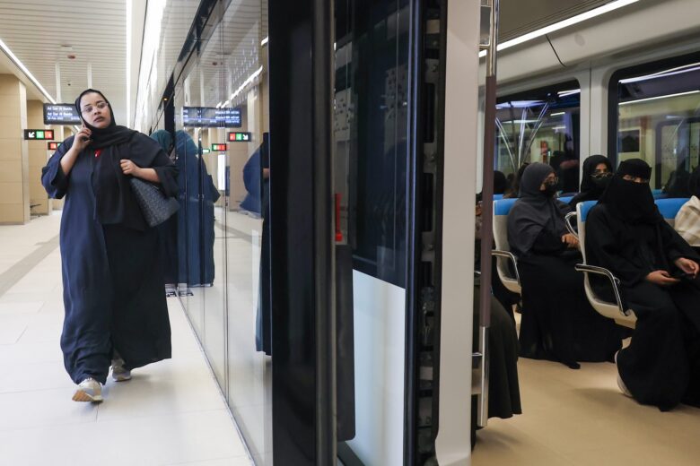 Women on the Riyadh Metro. Feb 20, 2025