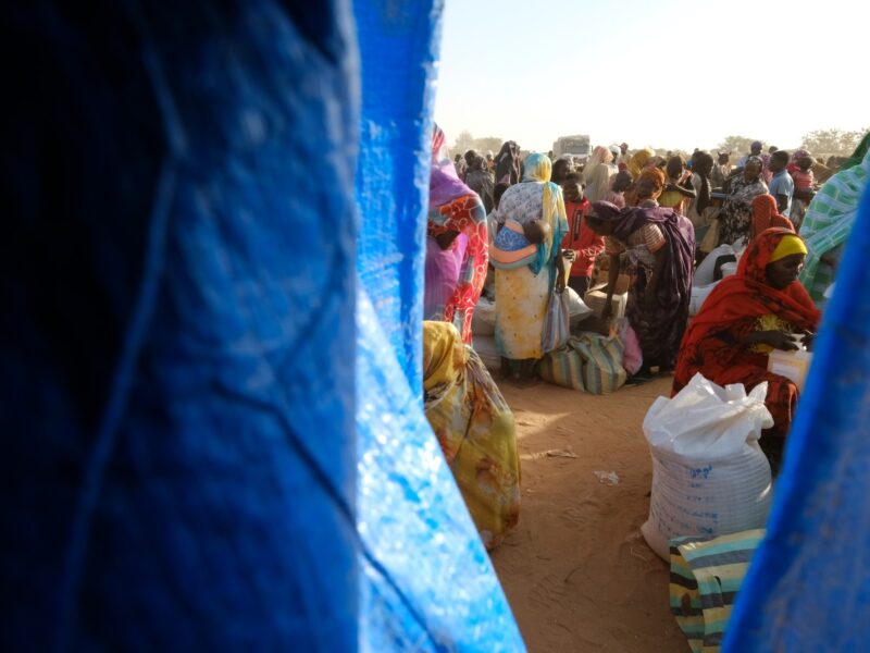 Refugees from Darfur at a camp in Chad, April 2024