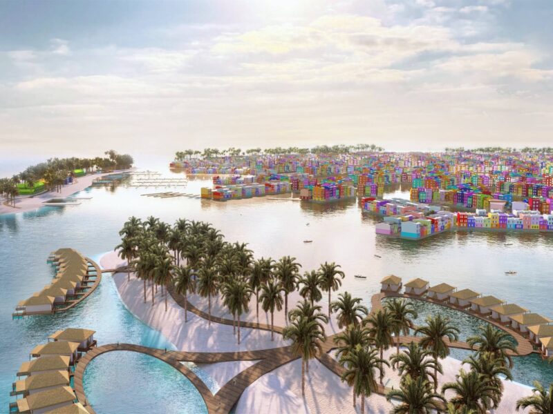 CGI images of the new floating city.